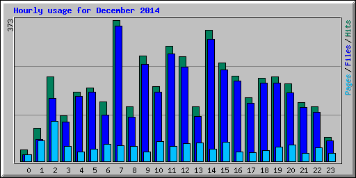 Hourly usage for December 2014