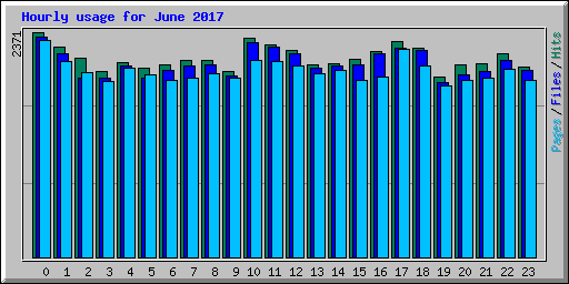 Hourly usage for June 2017