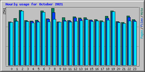 Hourly usage for October 2021