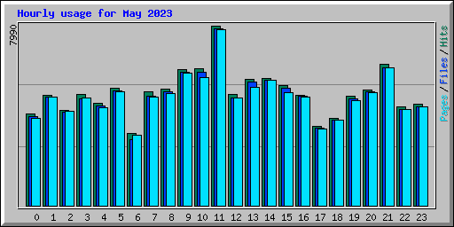 Hourly usage for May 2023