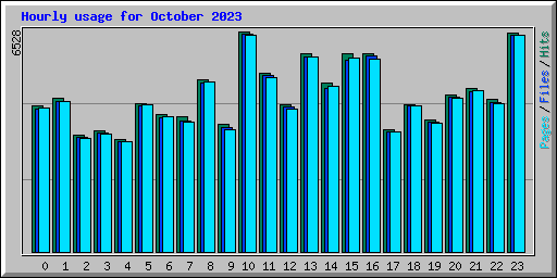 Hourly usage for October 2023