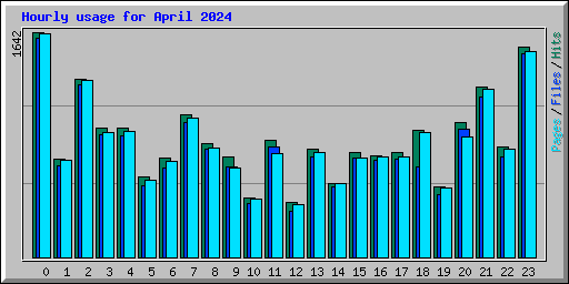 Hourly usage for April 2024