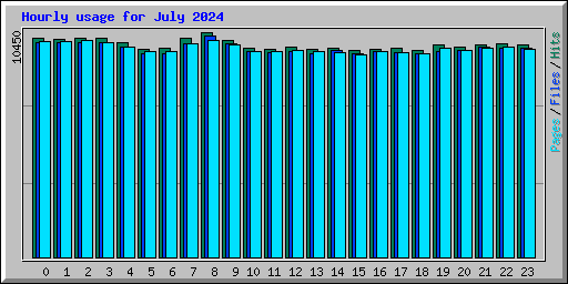 Hourly usage for July 2024