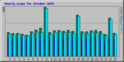Hourly usage for October 2025